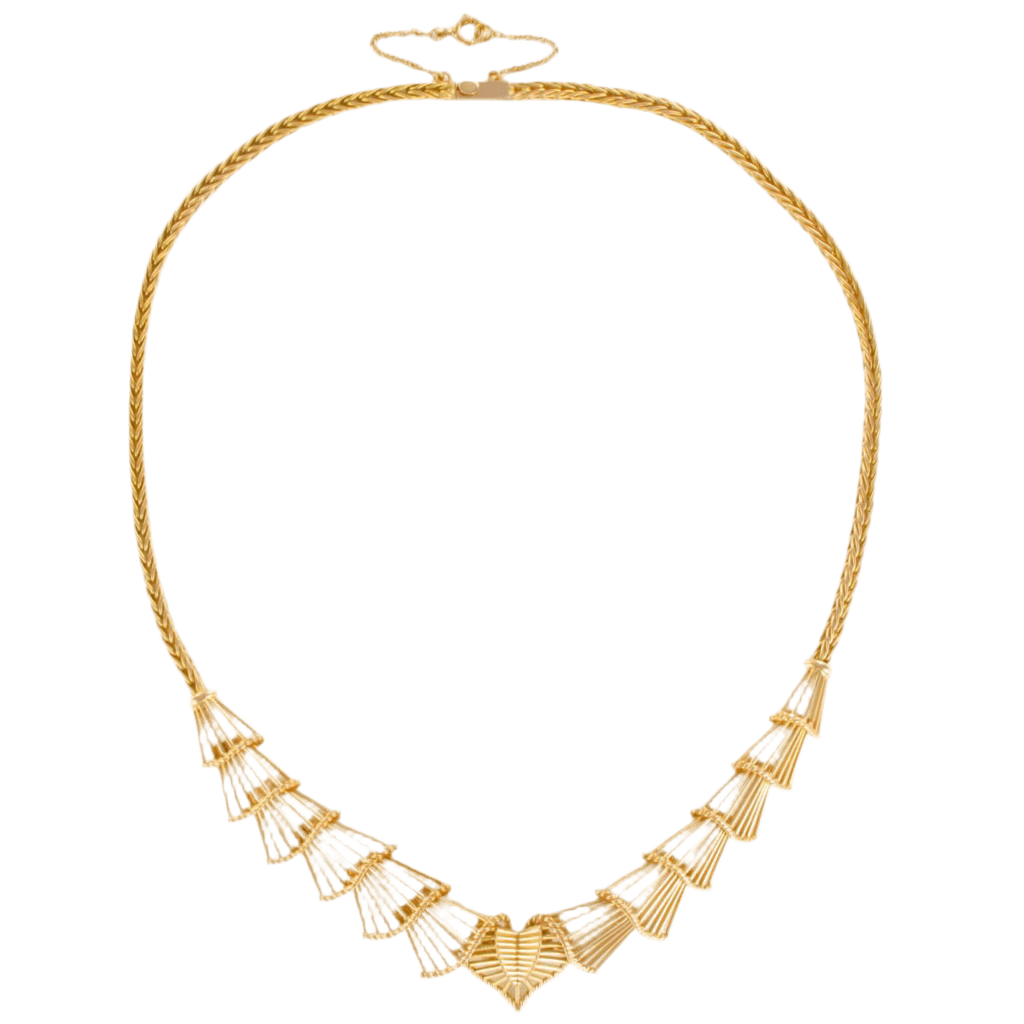 Collier Draperie en or jaune - Image 3