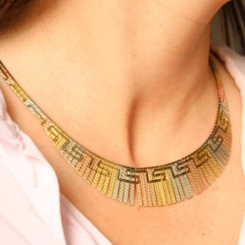 Collier Vintage Or jaune - Image 2