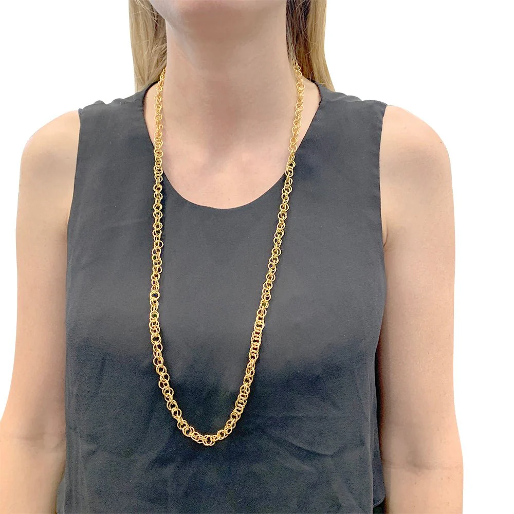 Collier vintage en or jaune - Image 2