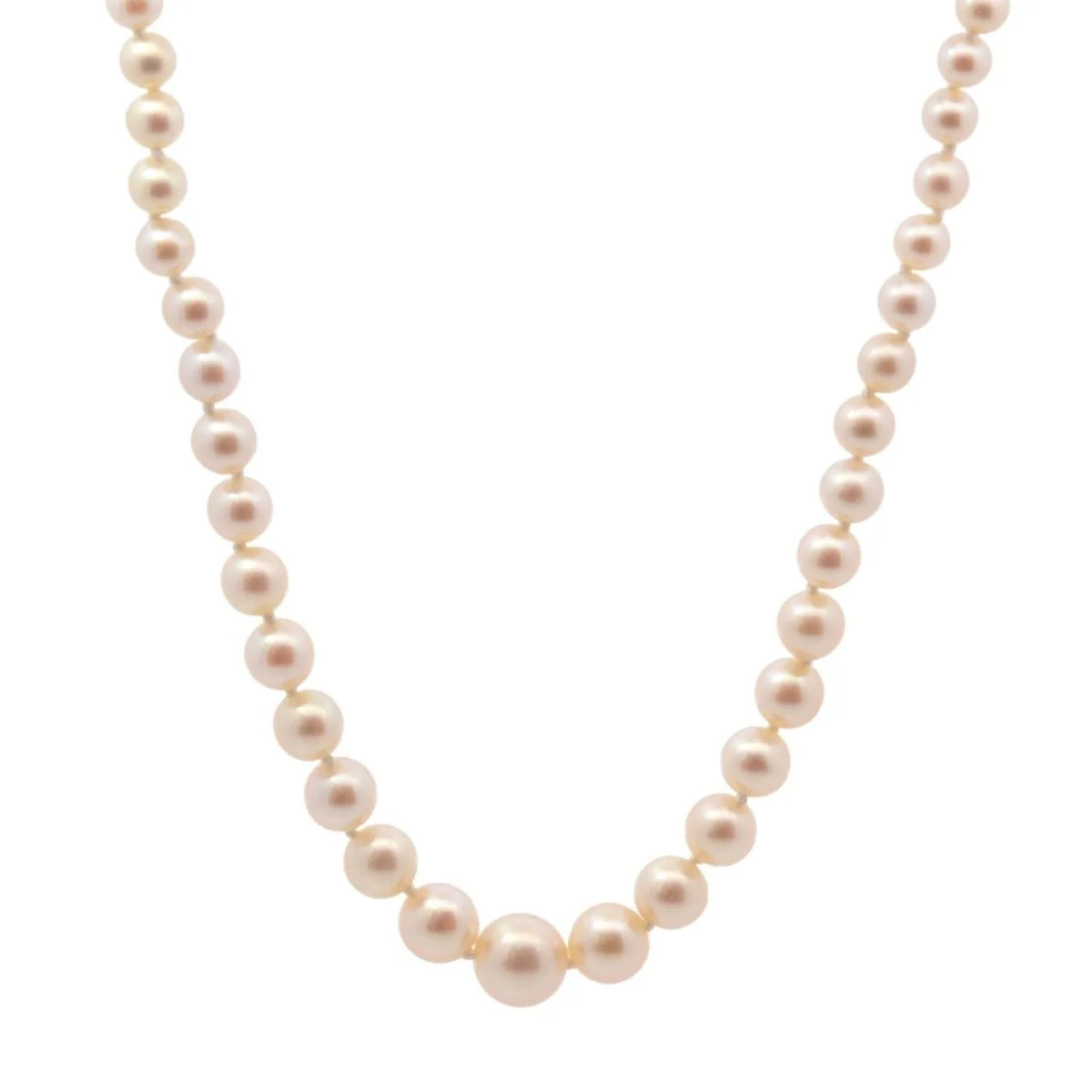 Collier en or blanc, perles et diamants