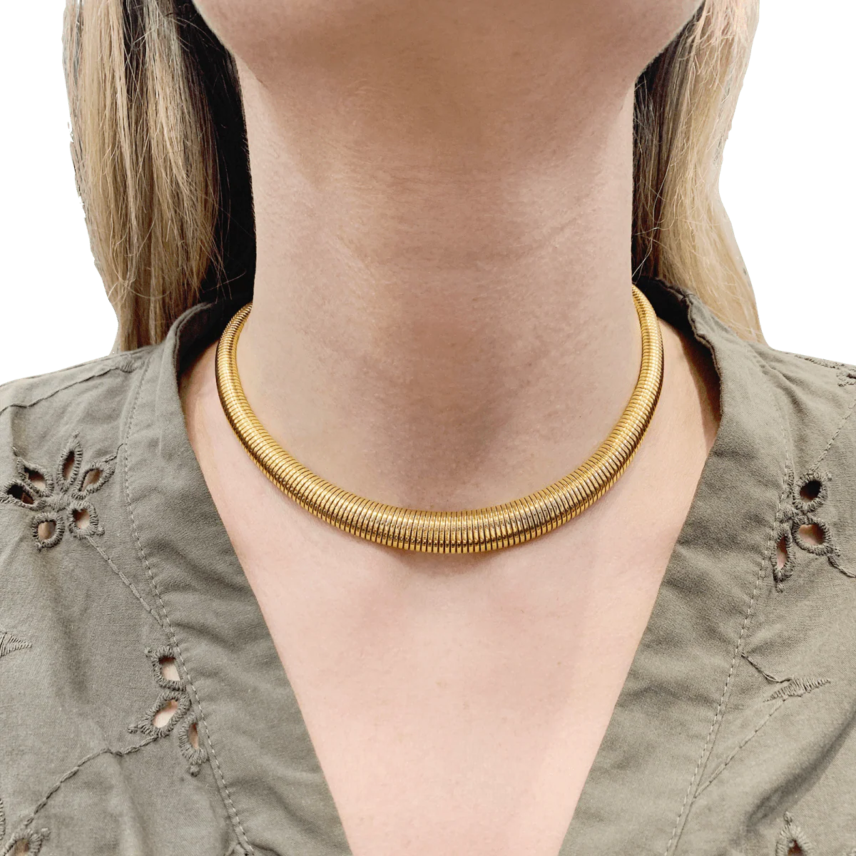 Collier Tubogas en or rose - Image 2