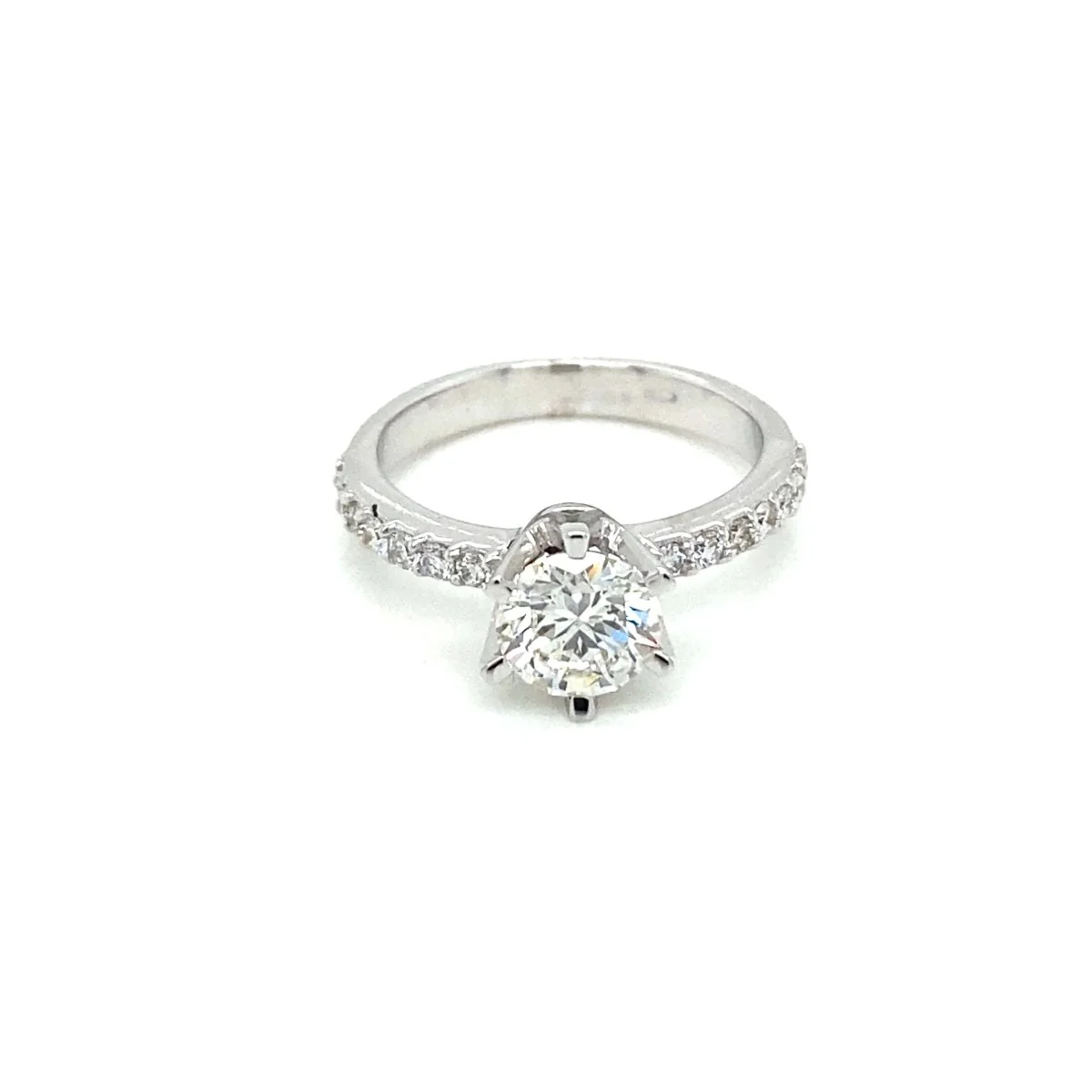 HRD Antwerp Certified 1 Carat Diamond Gold Engagement Ring (bague de fiançailles en or) - Image 10