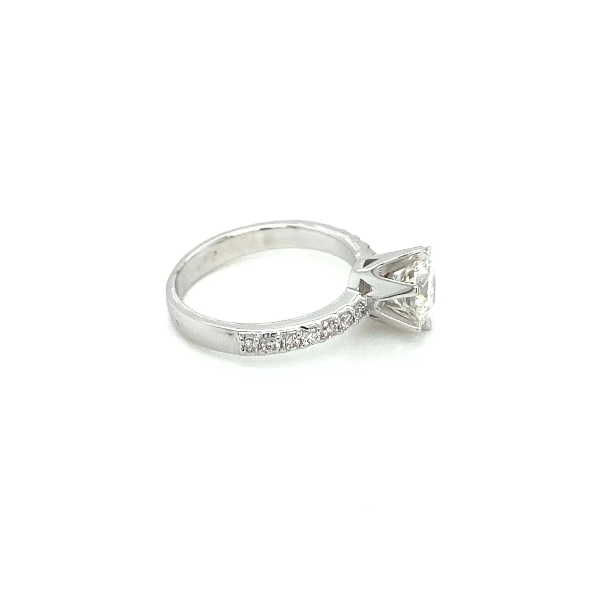 HRD Antwerp Certified 1 Carat Diamond Gold Engagement Ring (bague de fiançailles en or) - Image 4