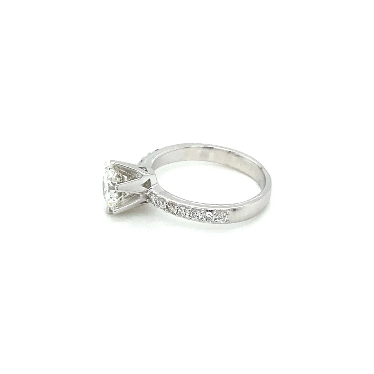 HRD Antwerp Certified 1 Carat Diamond Gold Engagement Ring (bague de fiançailles en or) - Image 6