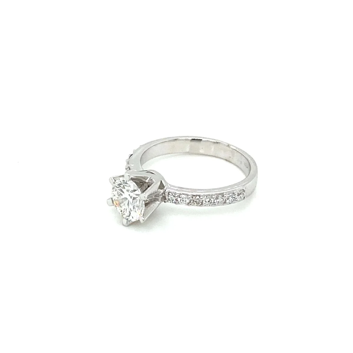 HRD Antwerp Certified 1 Carat Diamond Gold Engagement Ring (bague de fiançailles en or) - Image 7