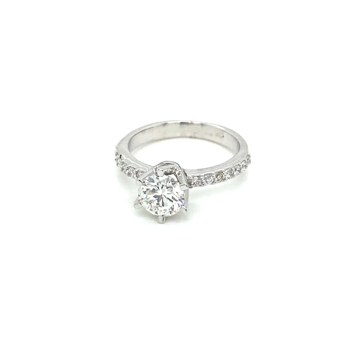 HRD Antwerp Certified 1 Carat Diamond Gold Engagement Ring (bague de fiançailles en or) - Image 8