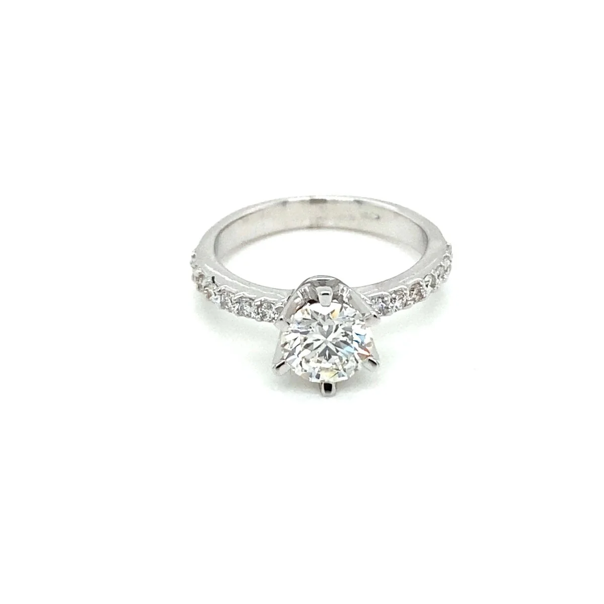 HRD Antwerp Certified 1 Carat Diamond Gold Engagement Ring (bague de fiançailles en or) - Image 9