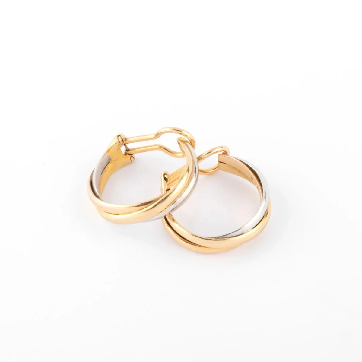 Créole en 3 ors de la maison Cartier modèle Trinity - Image 3