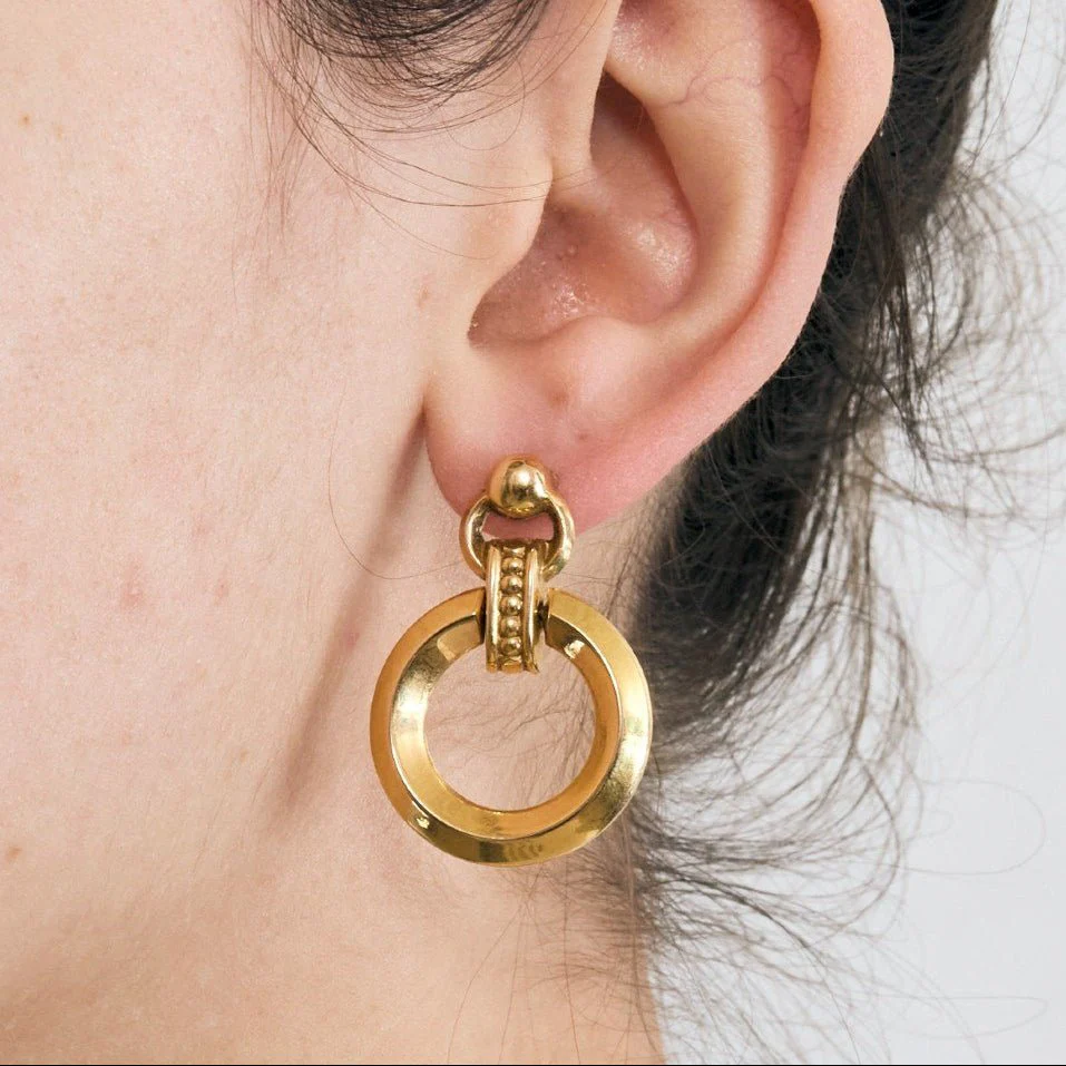 Boucles d'oreilles Créoles en or jaune - Image 2