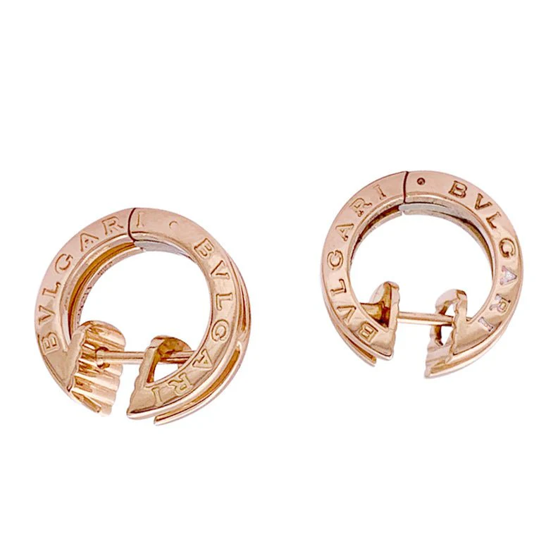 Boucles d'oreilles Créoles BULGARI "B.Zero1" en or rose - Image 3