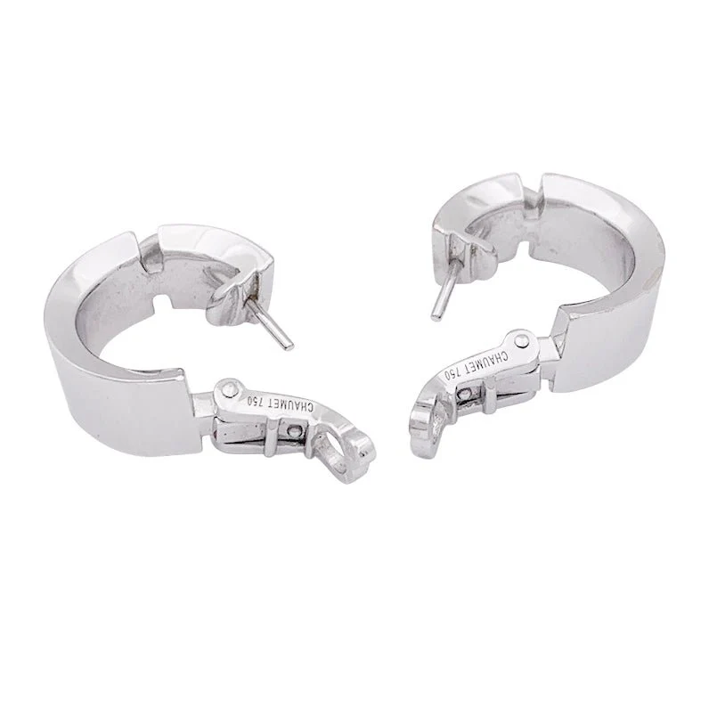 Créoles CHAUMET "Liens" or blanc et diamant - Image 4