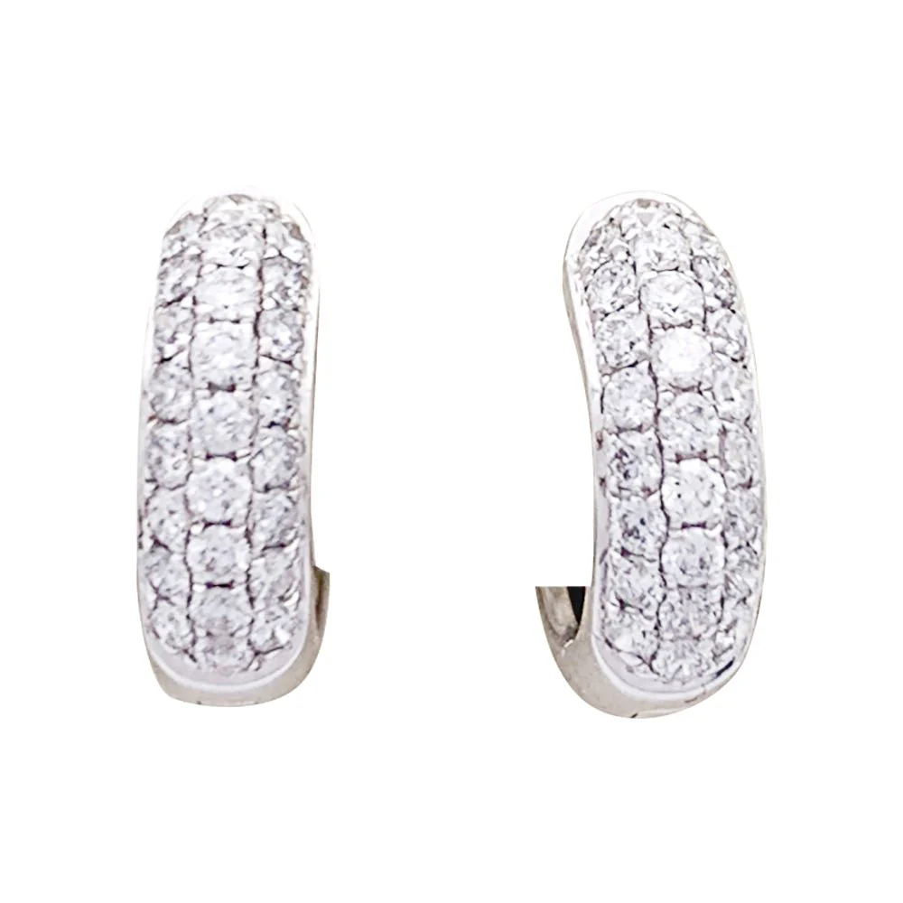 Créoles en or blanc et diamant