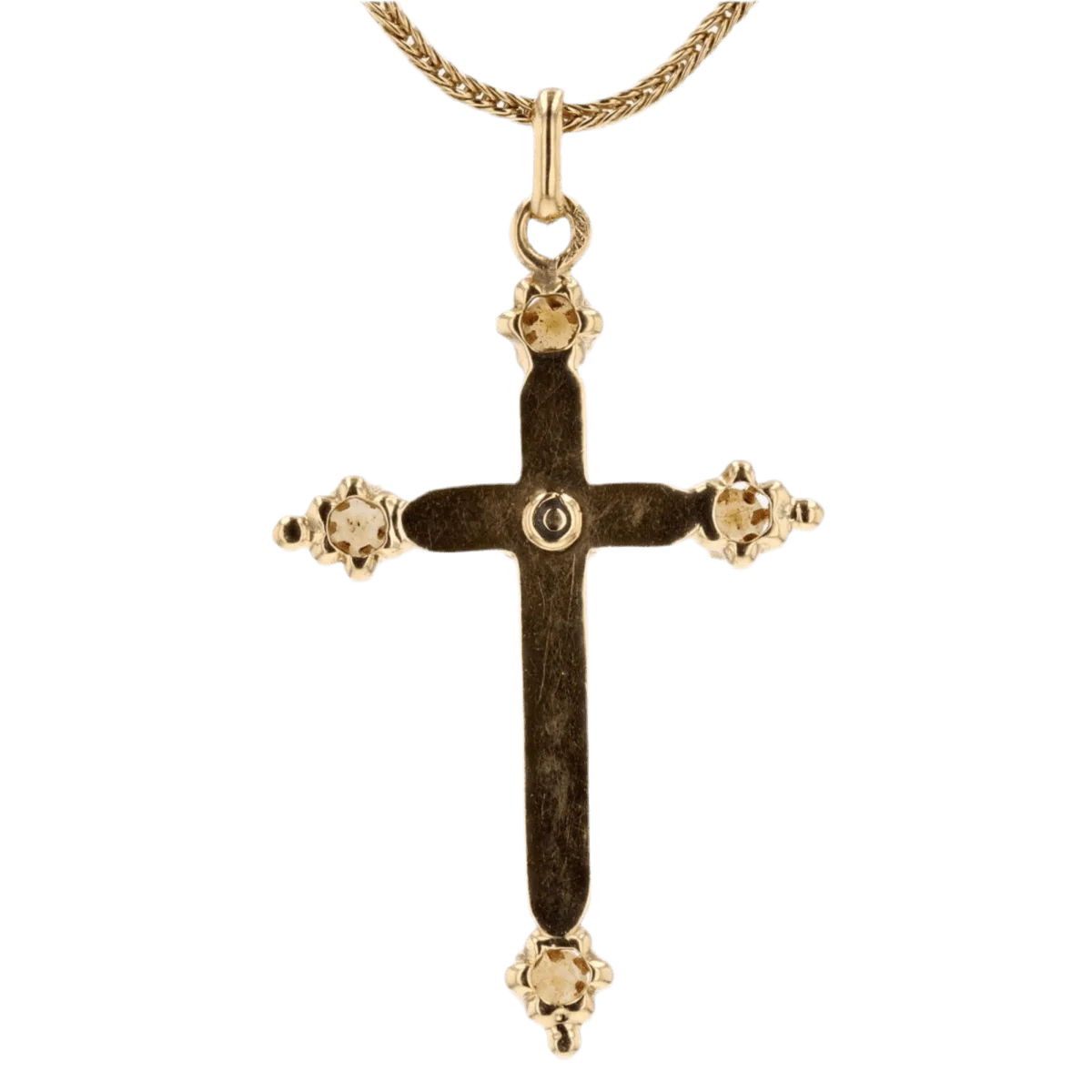Collier Pendentif en or jaune, émail et perles - Image 6