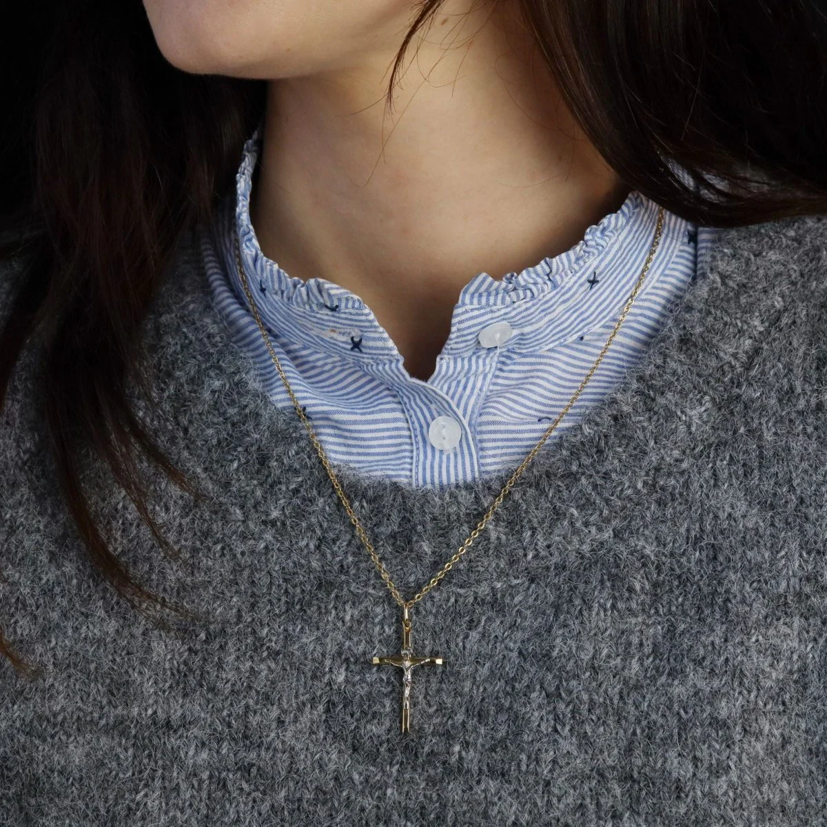 Croix du Christ deux ors - Image 2
