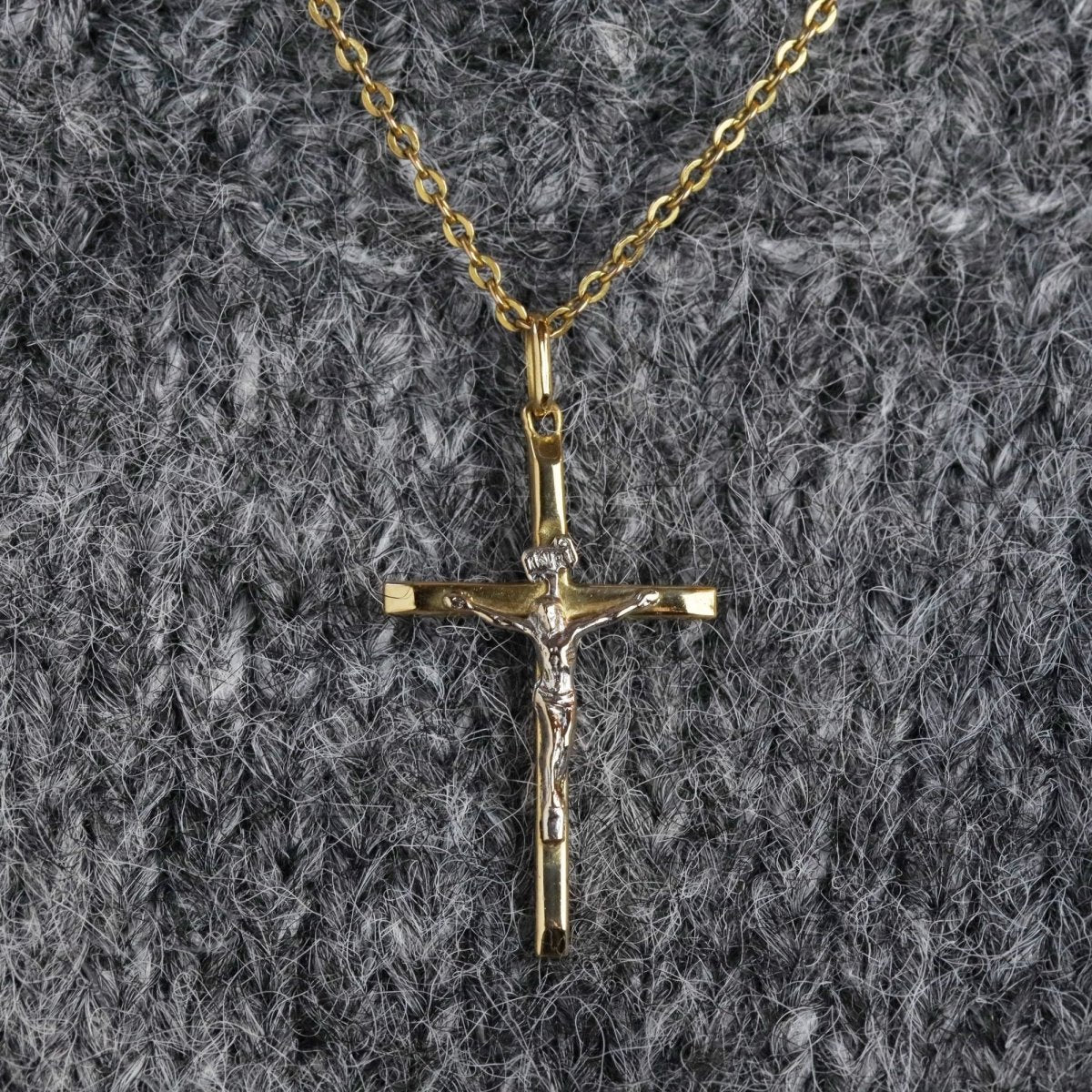 Croix du Christ deux ors - Image 6