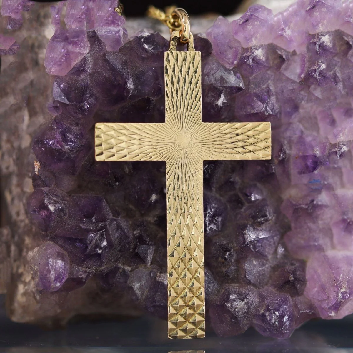 Croix or jaune rayonnant - Image 3