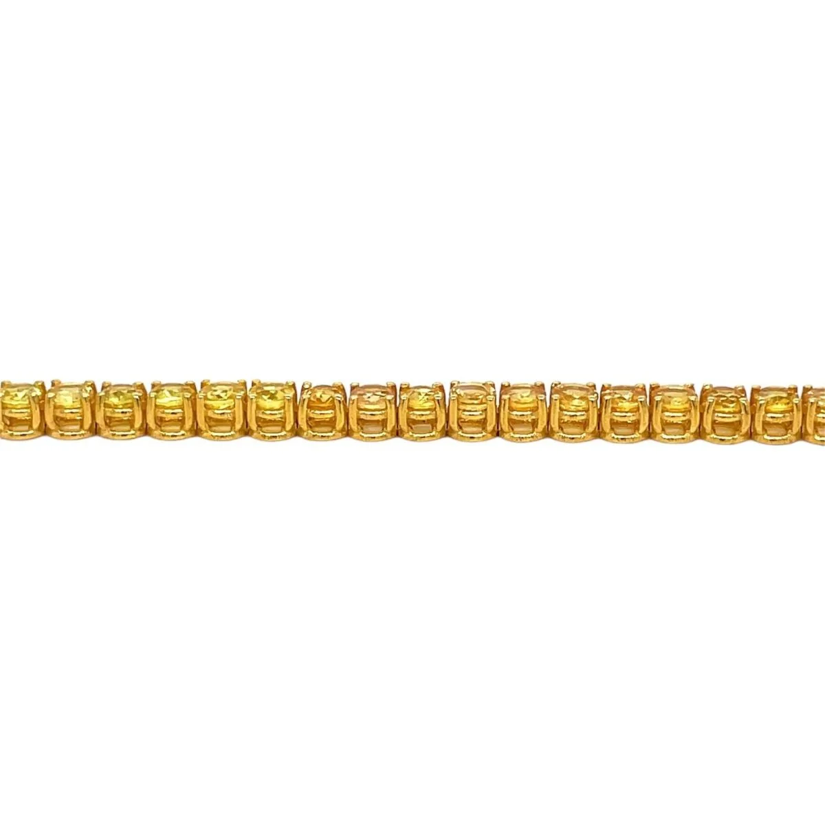 Bracelet de tennis en or avec saphir jaune naturel (CTW 6.5) - Image 10
