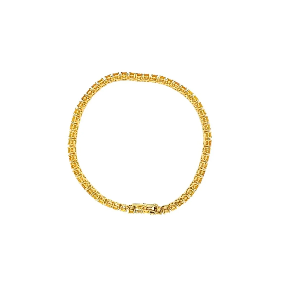Bracelet de tennis en or avec saphir jaune naturel (CTW 6.5) - Image 5