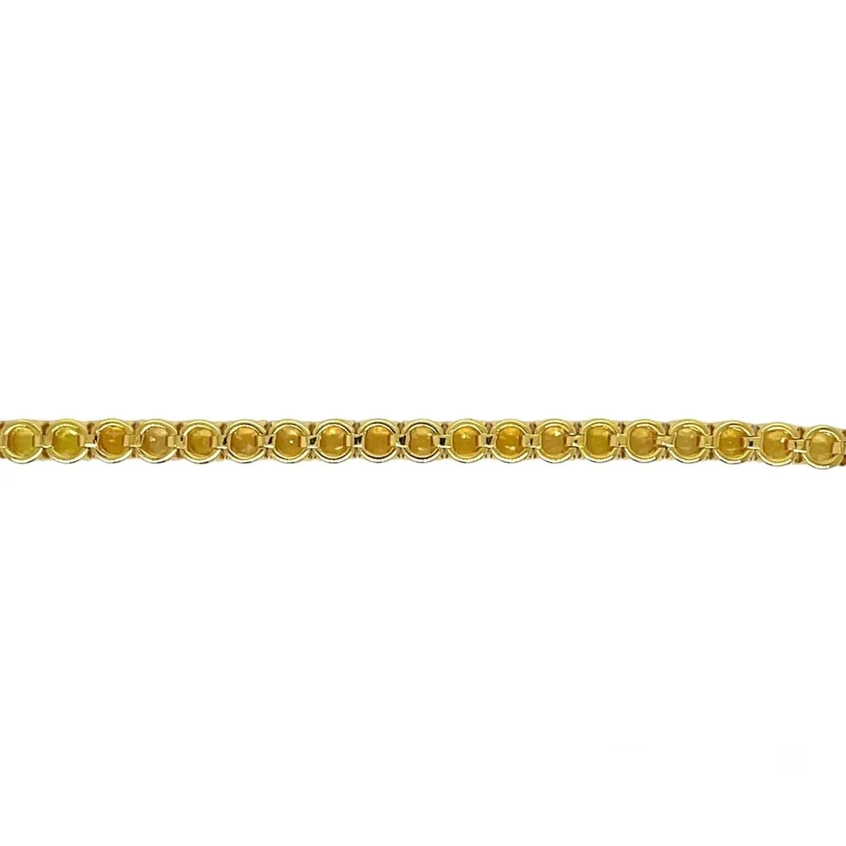Bracelet de tennis en or avec saphir jaune naturel (CTW 6.5) - Image 6