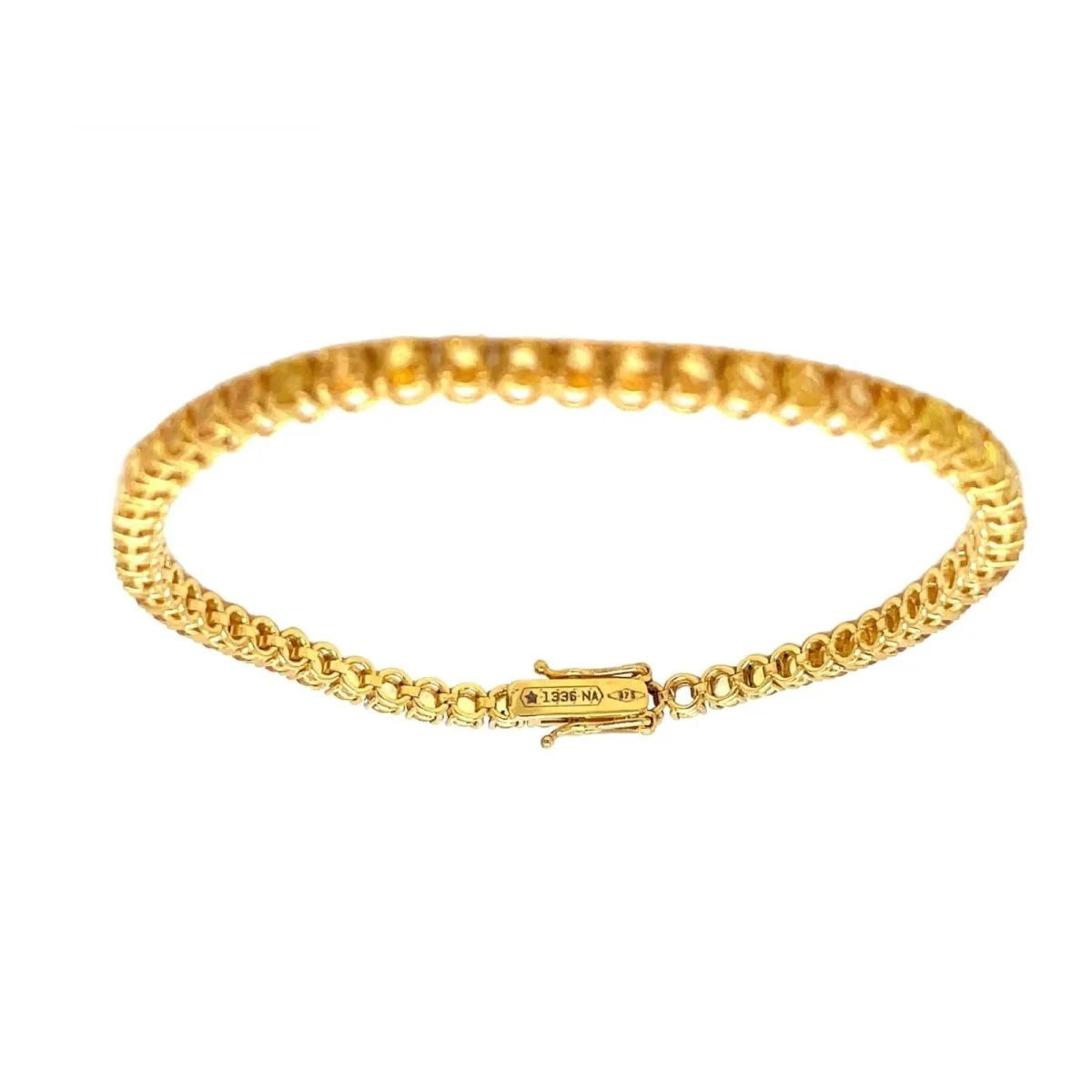 Bracelet de tennis en or avec saphir jaune naturel (CTW 6.5) - Image 7