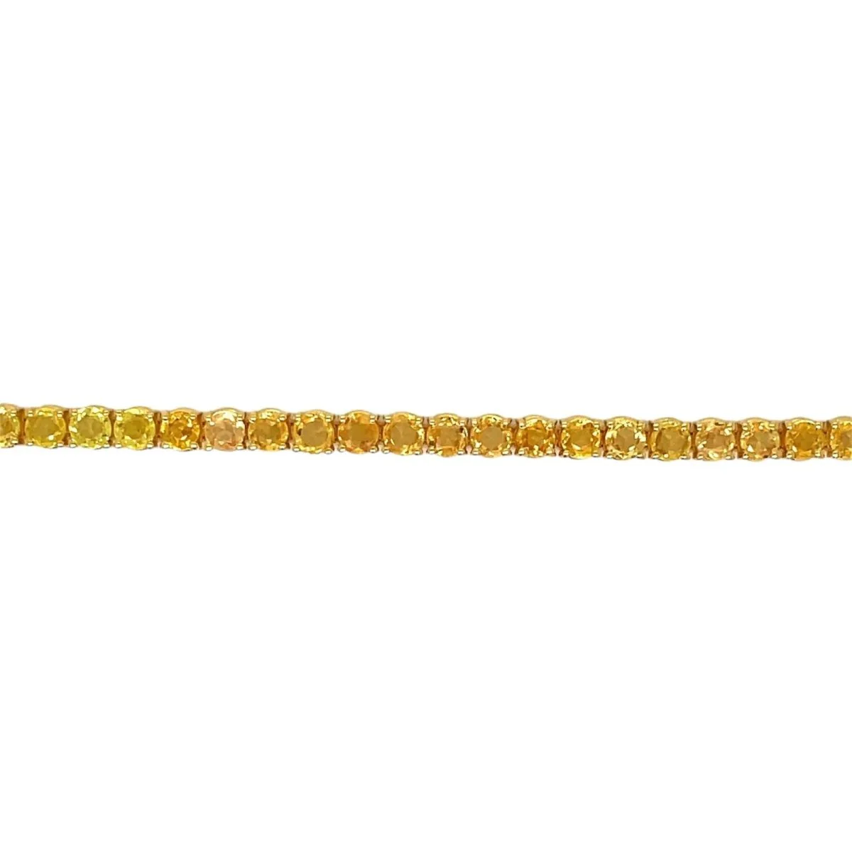 Bracelet de tennis en or avec saphir jaune naturel (CTW 6.5) - Image 8