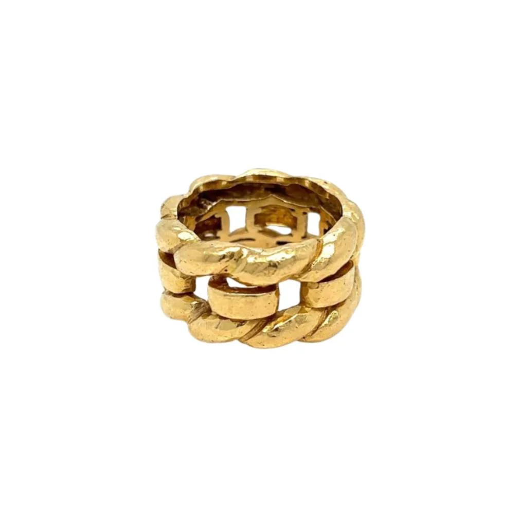 Bague Bandeau DAVID WEBB en or jaune - Image 4
