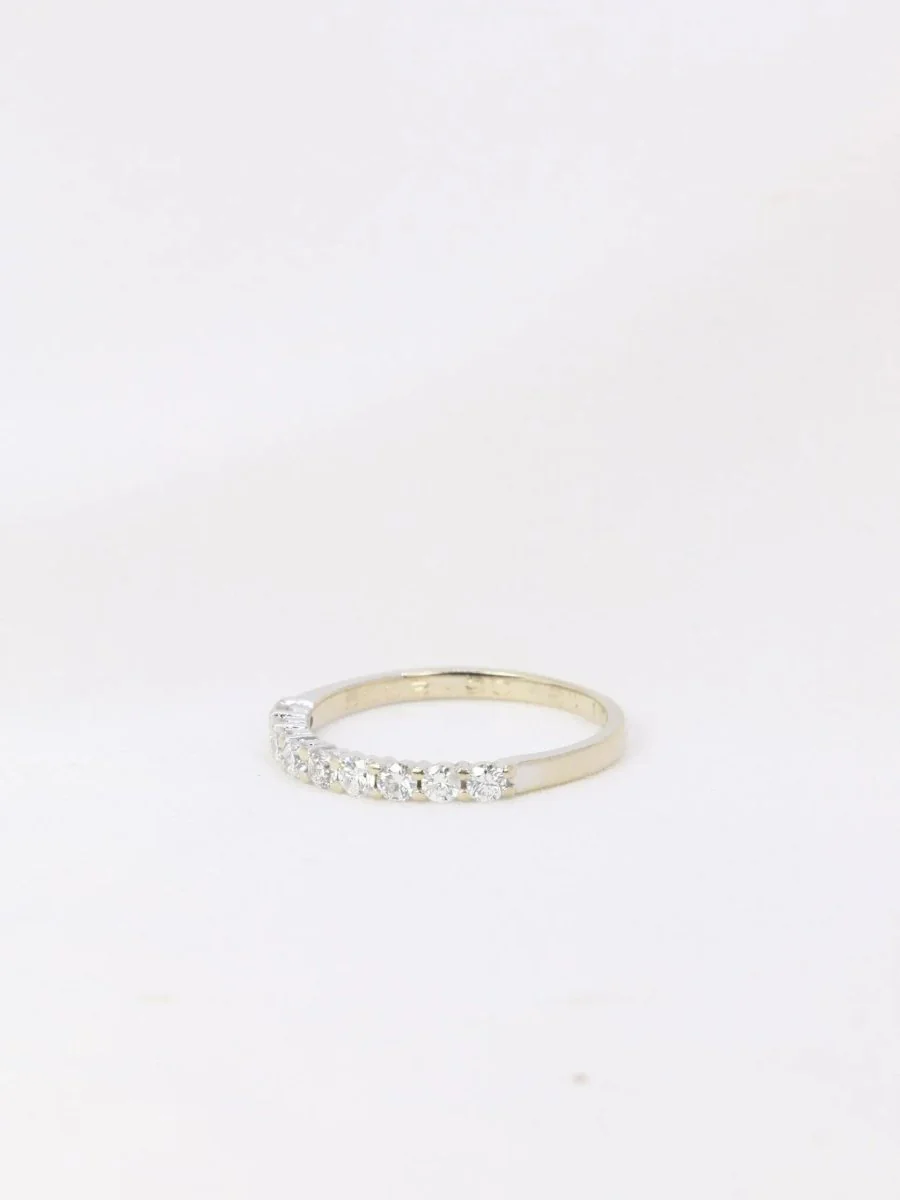 Demi-Alliance américaine en or blanc et diamants 0,36 ct - Image 3