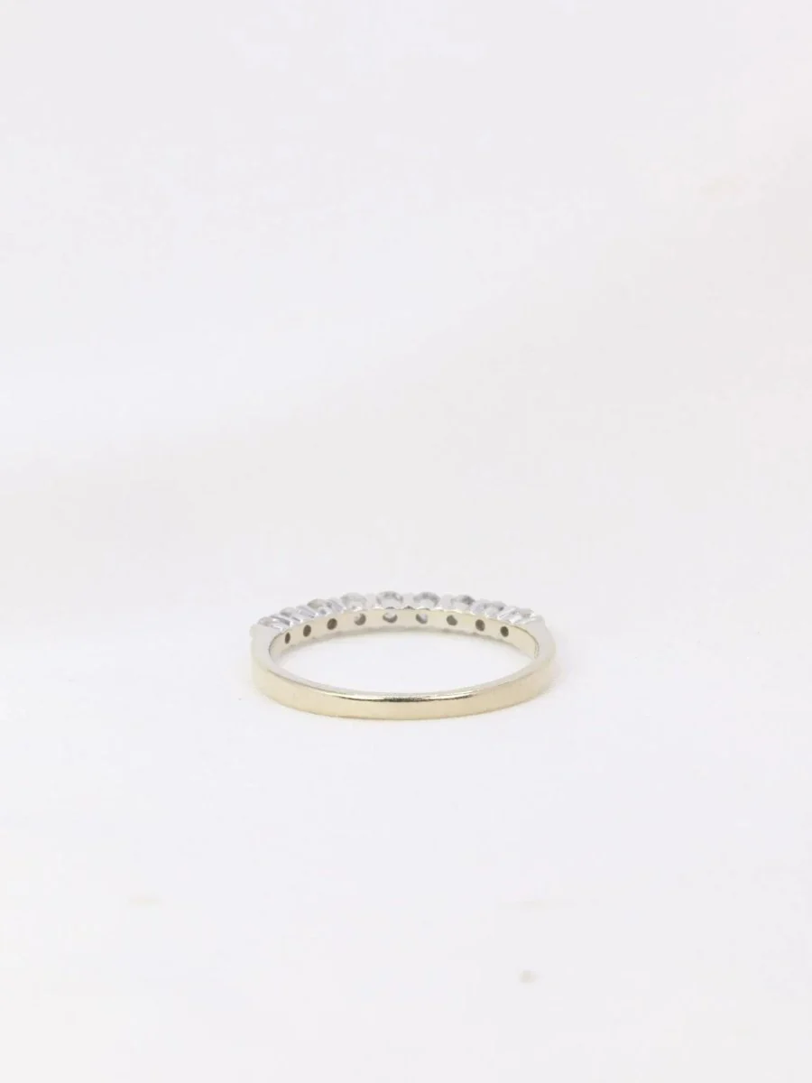 Demi-Alliance américaine en or blanc et diamants 0,36 ct - Image 5