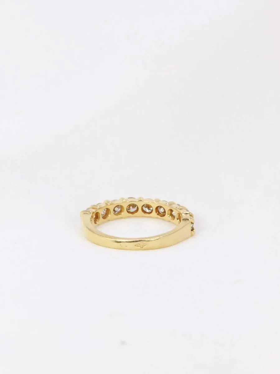 Demi-Alliance américaine en or jaune et diamants 0,72 ct - Image 5