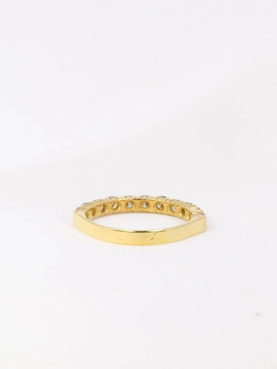 Demi-Alliance américaine en or jaune et diamants 0,88 ct - Image 5