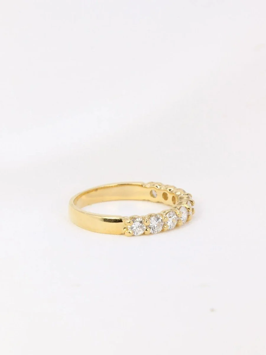 Demi-Alliance américaine en or jaune et diamants 1,35 ct - Image 7