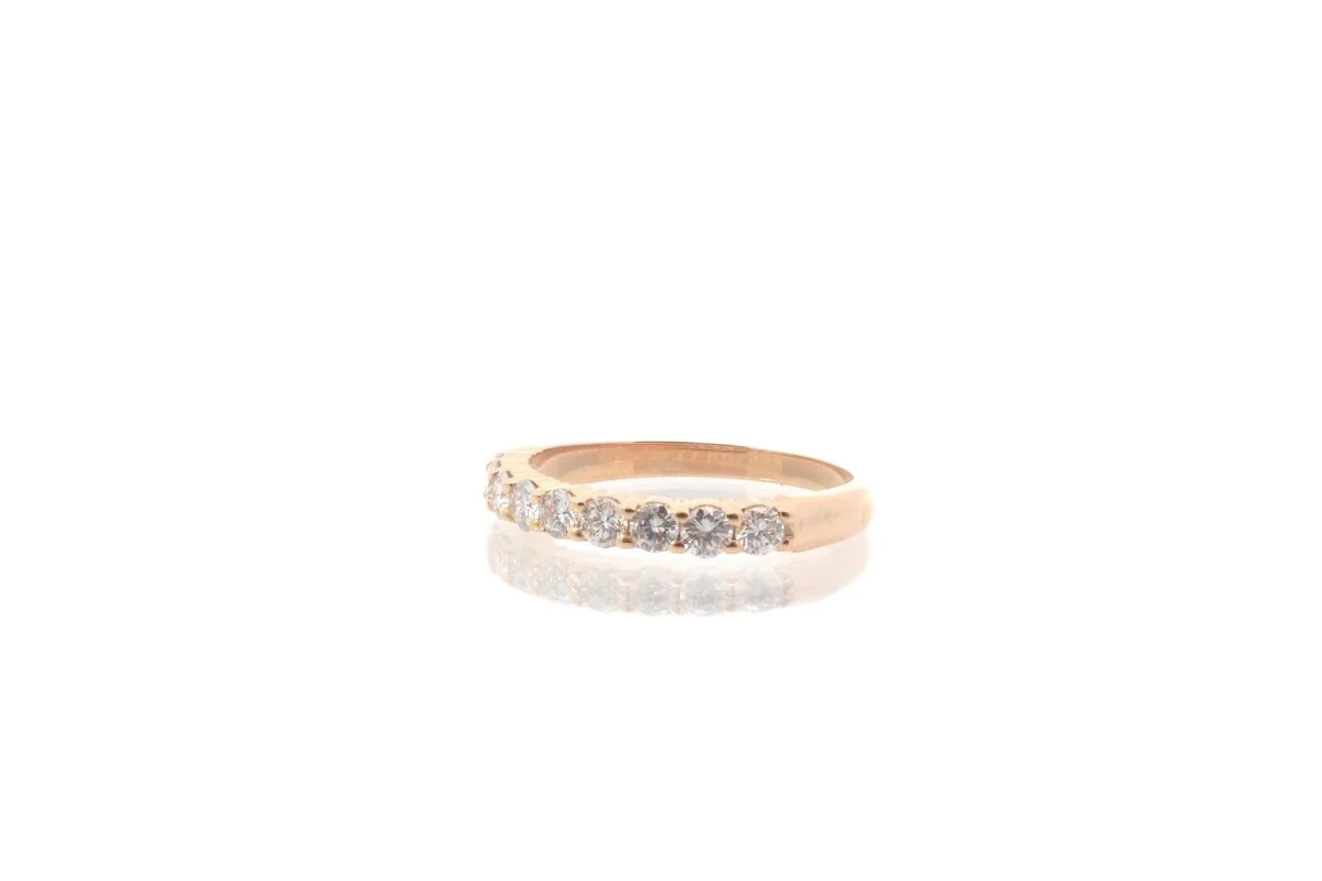 Bague alliance en or jaune et diamants - Image 3