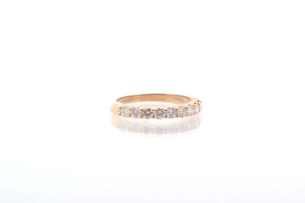 Bague alliance en or jaune et diamants - Image 4