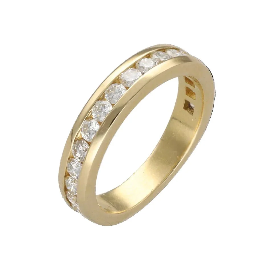 Bague Alliance en or jaune et diamants - Image 2