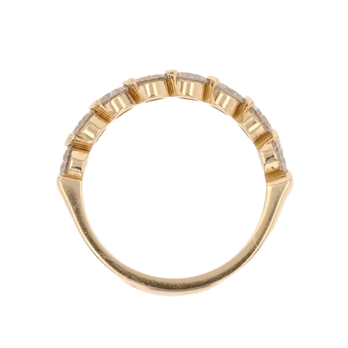 Bague Alliance en or jaune et diamants - Image 5