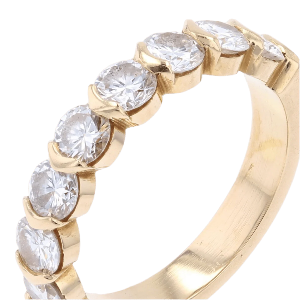 Bague Alliance en or jaune et diamants - Image 6