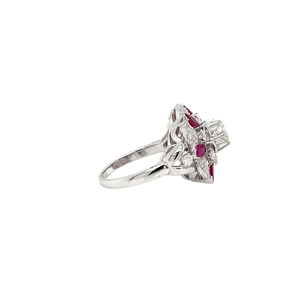 Designer Ruby Diamond Gold Ring - Image 8
