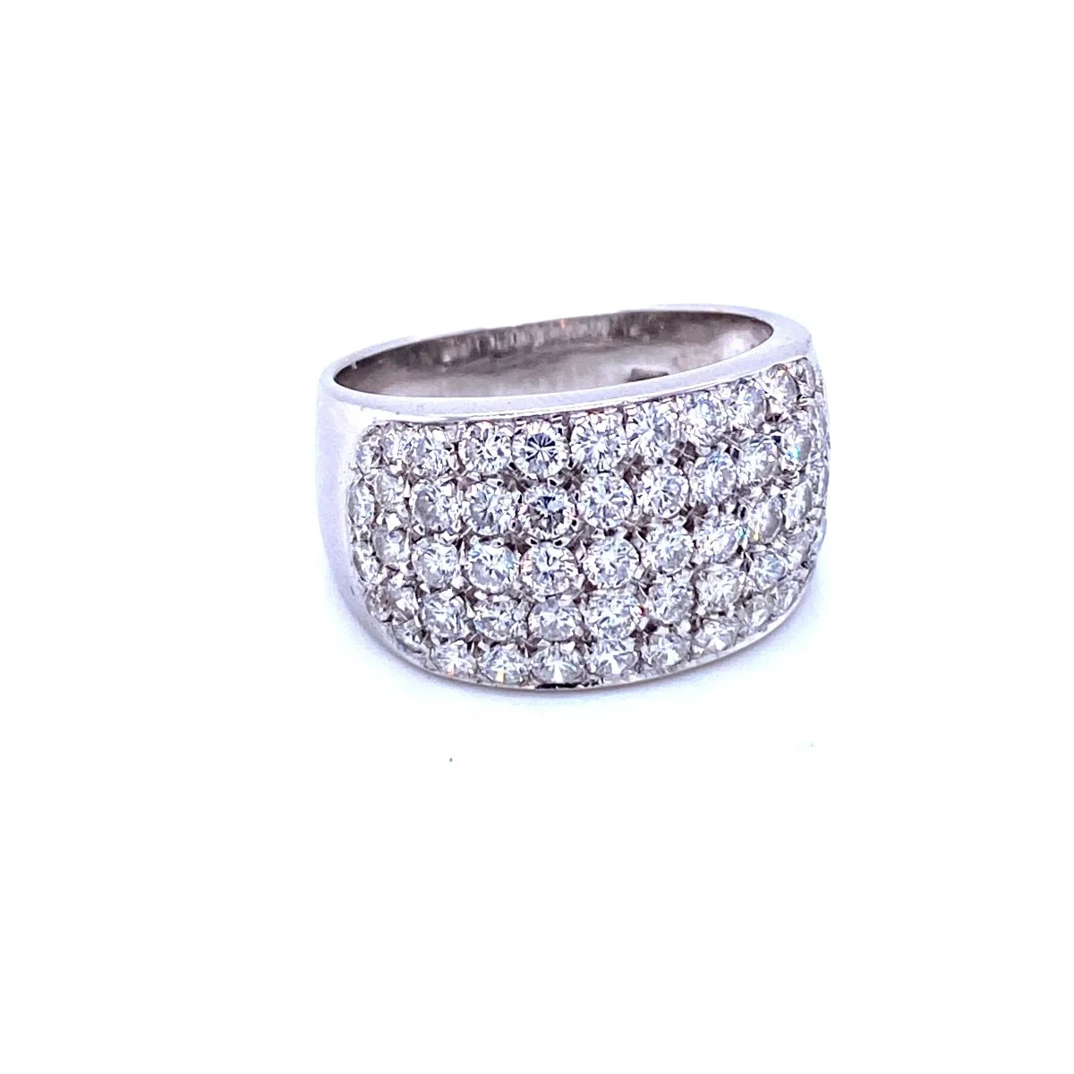 Estate 3 Carat Diamond Pavé Gold Band Ring - Image 2