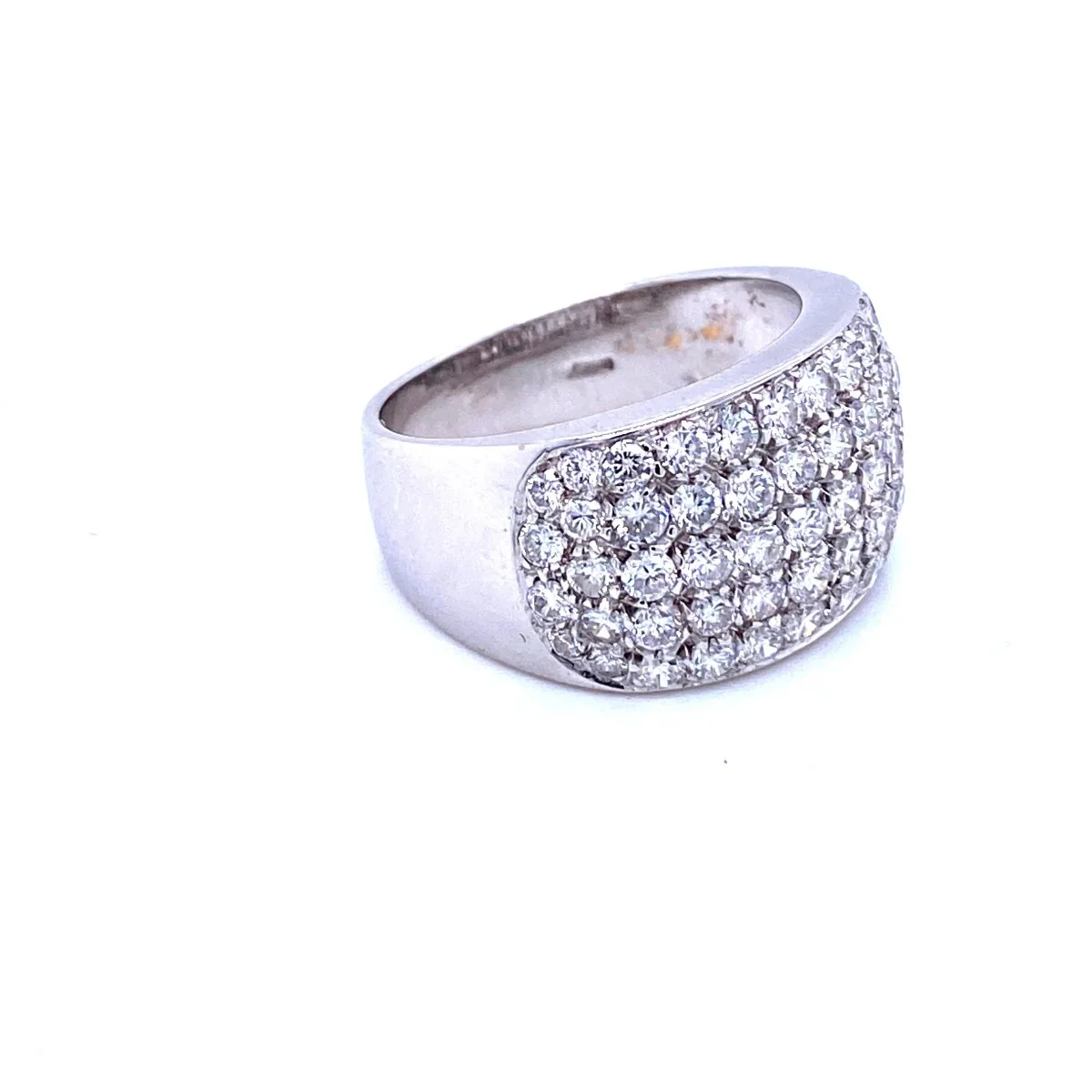 Estate 3 Carat Diamond Pavé Gold Band Ring - Image 3