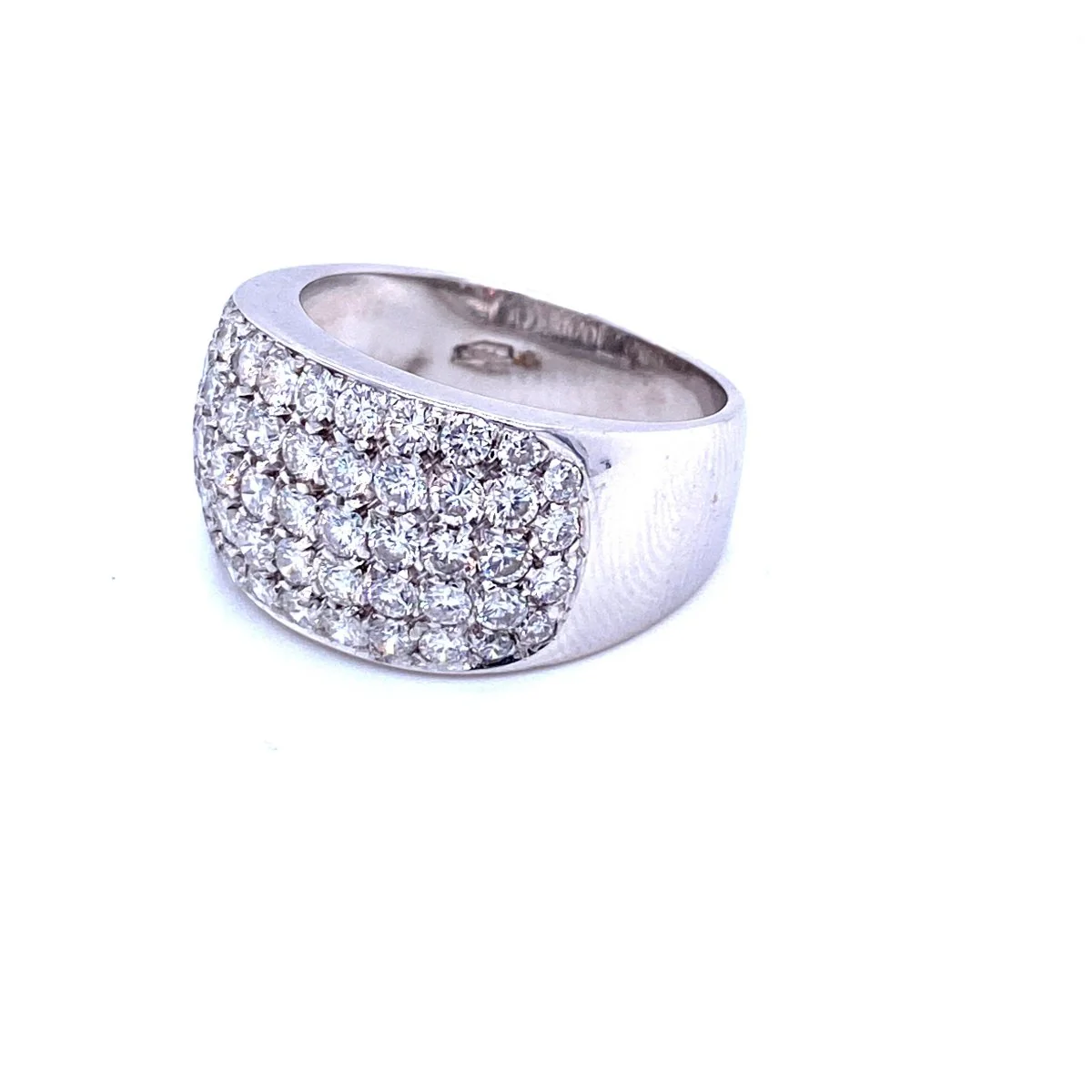 Estate 3 Carat Diamond Pavé Gold Band Ring - Image 4