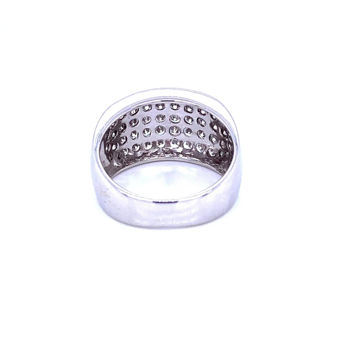 Estate 3 Carat Diamond Pavé Gold Band Ring - Image 5