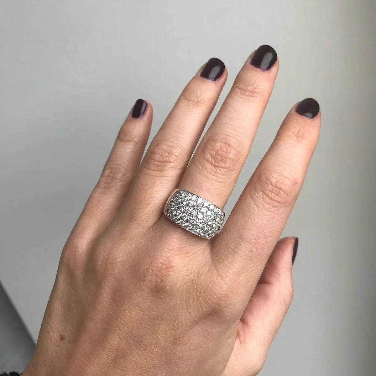 Estate 3 Carat Diamond Pavé Gold Band Ring - Image 7
