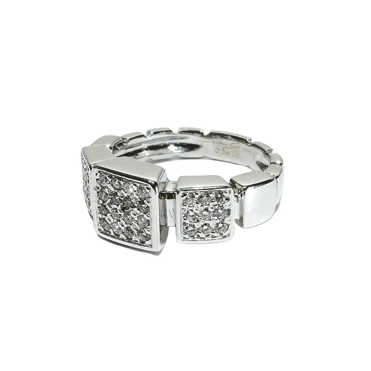 Bague Pavée DIDIER GUERIN en or blanc et diamants - Image 3