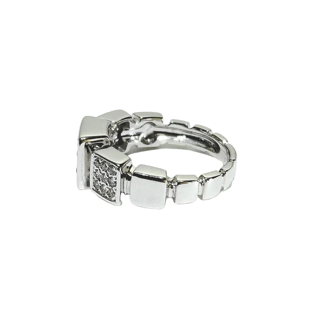 Bague Pavée DIDIER GUERIN en or blanc et diamants - Image 4