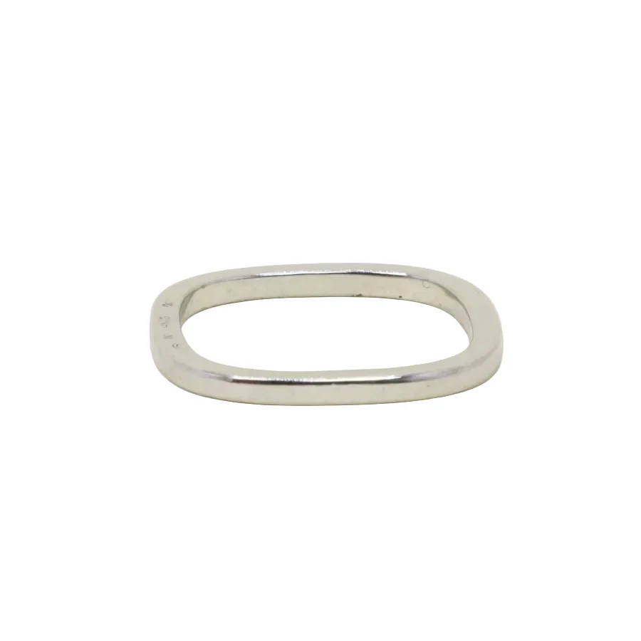 Bague Alliance carrée DINH VAN en or blanc - Image 3
