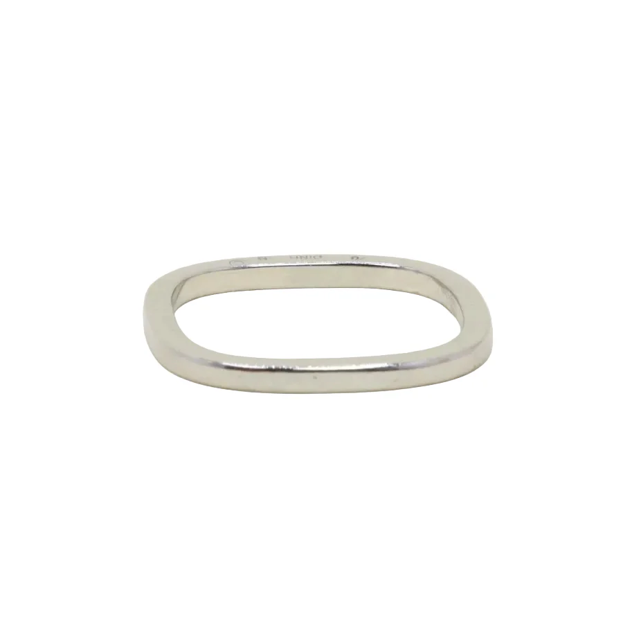 Bague Alliance carrée DINH VAN en or blanc - Image 4