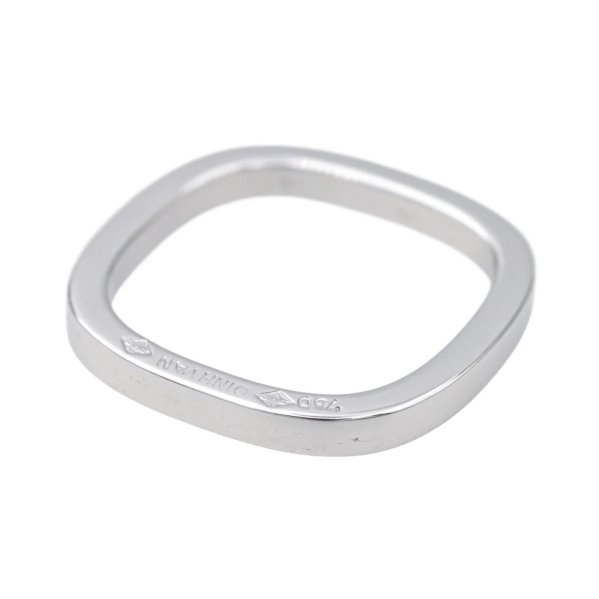 Bague Alliance DINH VAN "Carrée" en or blanc - Image 3
