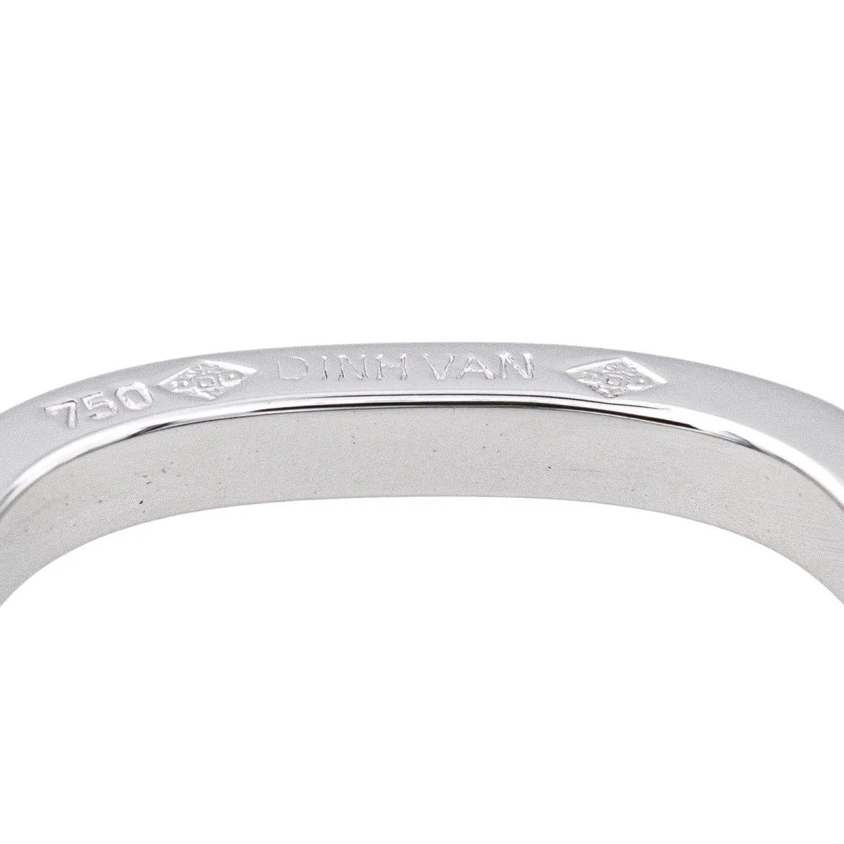 Bague Alliance DINH VAN "Carrée" en or blanc - Image 4