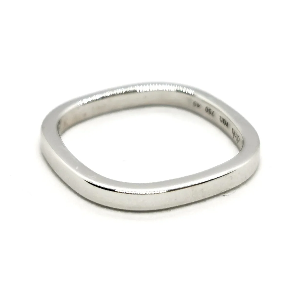Bague Alliance carrée DINH VAN en or blanc - Image 2