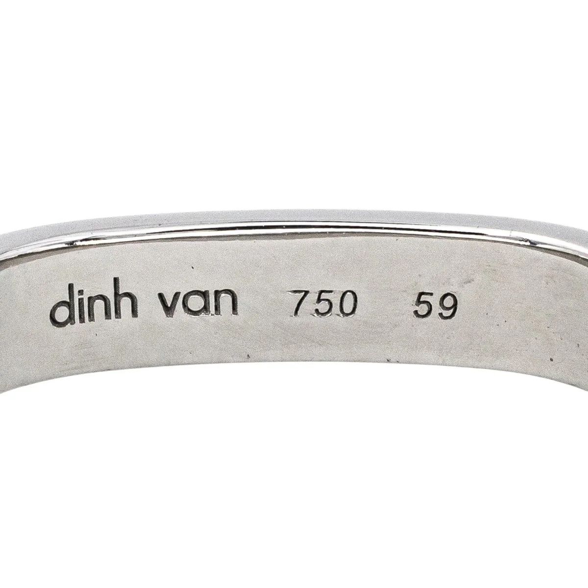 Bague Alliance DINH VAN "Alliance Carrée" en or blanc - Image 4